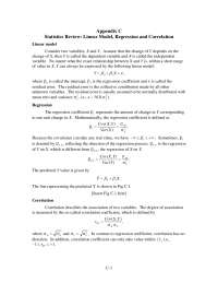 Linear Model, Regression and Correlation – Statistics Review | BPSC 148 ...