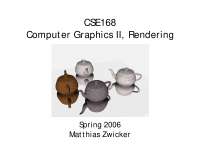 Study Materials for Computer Graphics II, Rendering | CSE 168 - Docsity
