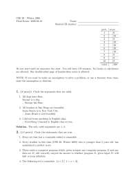 Final Exam with Solution on Discrete Mathematics | CSE 20 - Docsity