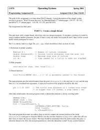 Operating Systems - Programming Assignment 2 | CS 570 - Docsity