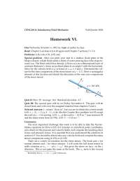 Homework Assignment VI on Introductory Fluid Mechanics | CENG 101A ...