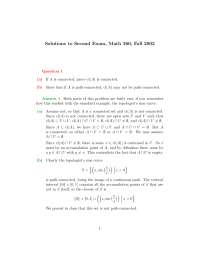 Advanced Calculus - Solutions to Exam 2 | MATH 360 - Docsity