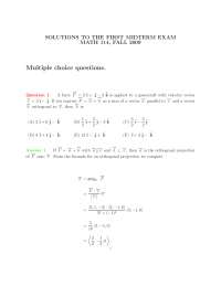 Solutions to the First Midterm Examination - Calculus II | MATH 114 ...