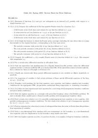 Determine the Orthogonal Functions - Review Sheet | MATH 241 - Docsity
