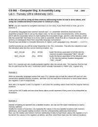 4 Exercises on Computer Organization and Assembly Language - Lab | CS ...