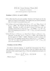 Problem Set 5 Solutions - Linear Systems Fundamentals | ECE 101 - Docsity