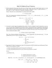 Solutions for Midterm Exam 1 - Statistical Methods | MATH 183 - Docsity