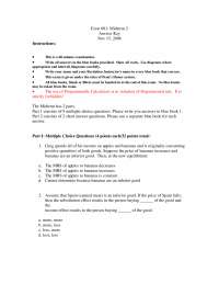 Midterm Exam 2 Questions with Answers - Introduction to Microeconomics ...