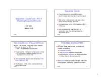Realizing Sequential Circuits - Lecture Slides | CIT 595 - Docsity