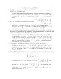 Linear Equation - Introduction to Linear Algebra - Exam 2 Solutions ...