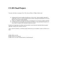 Final Project - Artificial Intelligence | CS 205 - Docsity