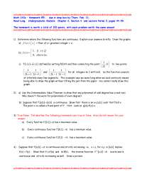 Homework 5 Practice Problems on Advanced Calculus | MATH 142A - Docsity