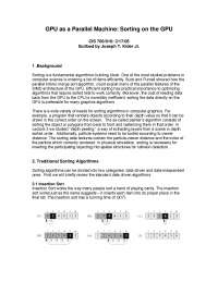 GPU as a Parallel Machine: Sorting on the GPU | CIS 700 - Docsity