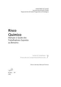 Livro - risco químico - atenção à saúde dos trabalhadores expostos ao benzeno