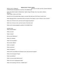 Middle East Study Guide | World Geography | GEO 135.00 - Docsity