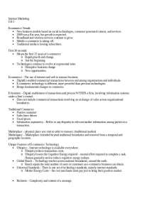 Ecommerce Trends - Internet Marketing - Lecture Notes | MKTG 3214