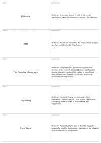 Understanding US Legislative Process: Terms, Definitions, and Significance