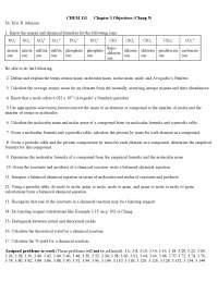 Practice Questions for General Chemistry 1. - Guideline | CHEM 111 ...