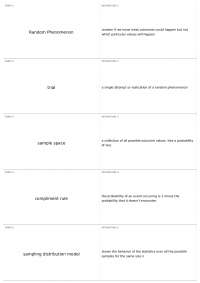 Exam 3 Flash | STAT 101 - PRIN OF STATISTICS - Docsity