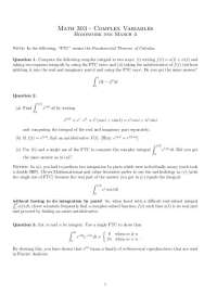 Complex Variables Homework: Integration of Complex Functions