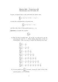 Calculus II: Understanding Infinite Series through Partial Sums and Telescoping Series