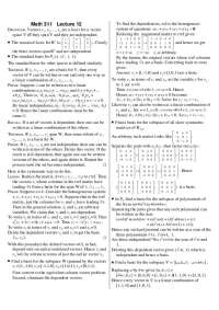 Lecture Notes on Vectors - Introduction to Linear Algebra | MATH 311