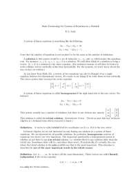 Basic Terminology for Systems of Equations in a Nutshell | MATH 231