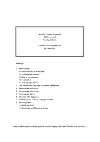 Word Up Learning Community for Non Native Speaker - Study Guide | ESL 100