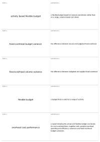 Understanding Flexible Budgets and Overhead Cost Variances