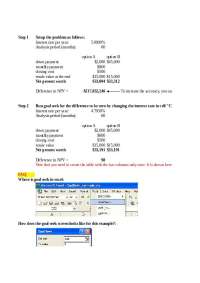 Goal Seeking in Excel: Calculating Net Present Worth with Different Interest Rates - Prof.
