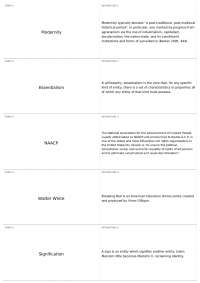 Term 1: Modernity, Essentialism, and Civil Rights - Definitions and Historical Context