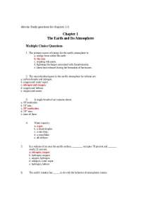 The Earth and Its Atmosphere | Weather and Climate - Study Guide | ATMO 201