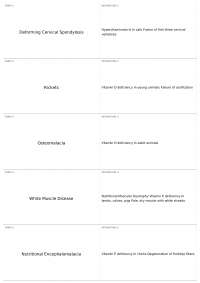 Nutritional Disorders and Their Impact on Animal Health