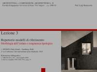 Architettura e composizione architettonica - Morfologia dell'isolato e congruenza tipologica