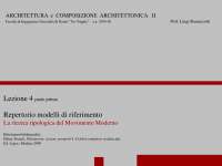 Architettura e composizione architettonica - Ricerca tipologica del Movimento Moderno - Parte 1