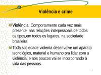 Violência e Crime