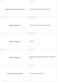 Equine and Bovine Dental Development and Muscles of mastication