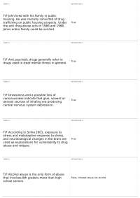 exam 3 | CHLH 243 - Drug Use and Abuse