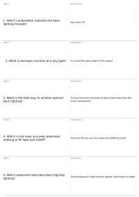 Final Exam Questions/Answers | JB 3153 - FUND AUDIO VIDEO PROD