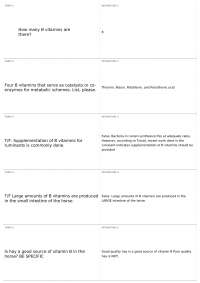 B Vitamins: Definition, Absorption, Functions, and Deficiency