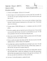 10 Solved Problems on the Calculus III - Test 2 | MATH 241 - Docsity