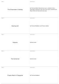 Term-wise Analysis of Elizabethan Plays by Thomas Dekker, Ben Jonson, and Thomas Middleton