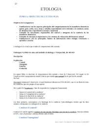 Control de conducta en animales: etología y conducta de ovinos, porcos y perros - Prof. Ma