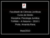 Psicologia Jurídica - Psicopatas