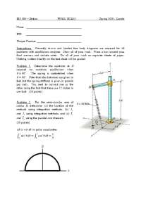 Final Exam Problem Set for Statistics | E M 306