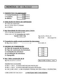 Memória de cálculo