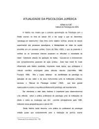 Atualidade da Psicologia Jurídica