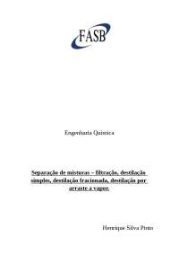 Relatorio de Separaçao de mistura, destilaçao