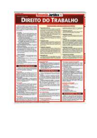 Resumão jurídico - Direito do Trabalho e Processual do Trabalho