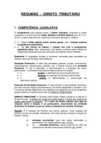 Resumão direito tributario